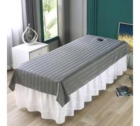 Tavolo da Massaggio Riutilizzabile Poliestere Lenzuola da Letto Massaggio Copertura Materasso Letto Ciglia Copertura Letto Spa per Tatuaggio Salone di Bellezza,Grigio,220x118cm