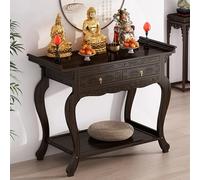 Tavolo da meditazione - Armadietto buddista cinese con piedistallo, tavolo antenato Buddha Santuario per relax e preghiera in soggiorno, camera da letto, ufficio (99,8 x 32,8 x 99,8 cm)