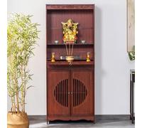 Tavolo da meditazione con contenitore, armadietto da altare e tavola estraibile per pratiche di consapevolezza