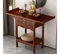 Tavolo da meditazione con spazio di archiviazione, armadio Buddha cinese per pregare, stand per santuario personale per rilassarsi, nicchia buddista rossa