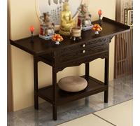 Tavolo da meditazione con spazio di archiviazione, armadio Buddha cinese per pregare, stand per santuario personale per rilassarsi, nicchia buddista rossa