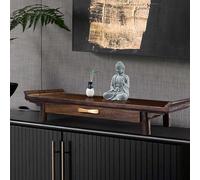 Tavolo da Meditazione, Da Preghiera In Legno Massello, Con Cassetto Nascosto e Spazio per Offerte, Per Preghiere, Divinazione e Culto, For Defunto, Buddista, Casa del tè(Dark brown,58*28*12cm/22*11*4i