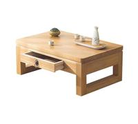 Tavolo da Meditazione Giapponese in Legno massello Naturale - Tavolino da caffè Piccolo con cassetto e Spazio per Il Soggiorno - Design a Basso Profilo per Il Relax e Lo Spazio Zen