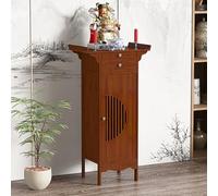 Tavolo da meditazione in bambù con cassetti, tavolo antico intagliato per preghiera e statue di Buddha, ideale per la decorazione della casa e lo spazio spirituale