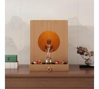 Tavolo Da Meditazione in Legno, Con Luce A LED, Tavolo da Preghiera con Cassetto Nascosto e Spazio, Per Preghiere, Divinazione e Culto, For Buddista, Casa del tè(Wood,50*36*58cm/19*14*22in)