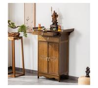 Tavolo da meditazione in legno massello con contenitore, mobiletto da parete for altare in 5 misure, panca for preghiera spirituale for l'arredamento della casa(140cm)
