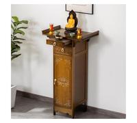 Tavolo da meditazione in legno massello con contenitore, mobiletto da parete for altare in 5 misure, panca for preghiera spirituale for l'arredamento della casa(60cm)
