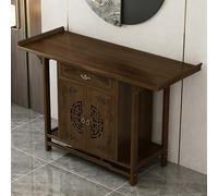 Tavolo da meditazione in stile cinese, altare buddista con cassetti, base per santuario in bambù e spazio per riporre gli oggetti; Adatto per la preghiera familiare, 140*40*78cm/55.1*15.7*30.7inches