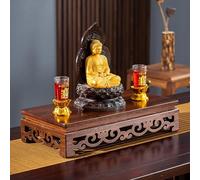 Tavolo Da Meditazione, Mobiletto Per Nicchia Del Buddha Cinese, Altare Per Santuario Personale, Mobiletto Pooja, Per Soggiorni, Santuari, Templi(Brown 1,50cm/19.7in)