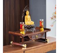Tavolo Da Meditazione, Mobiletto Per Nicchia Del Buddha Cinese, Altare Per Santuario Personale, Mobiletto Pooja, Per Soggiorni, Santuari, Templi(Brown 2,50cm/19.7in)