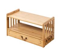 Tavolo da meditazione per preghiere e culto, mobili in bambù con cassetto per barattoli, piante e libri, divinazione spirituale decorazione per la casa