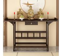 Tavolo da Meditazione, Tavolo da Altare in Legno, con Un Ampio Piano di Lavoro, Cassetti a Scomparsa, Supporto for Defunto/Buddista/Casa del Tè/ Spazio Spirituale(80*29*81cm/31.5*11.4*31.9in)