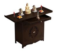 Tavolo Da Meditazione, Tavolo Da Meditazione Personale, Altare Del Santuario Con Contenitore, Altare Cinese Con Nicchia Del Buddha, For Soggiorno, Camera Da Letto(Brown,66x40x100cm)