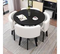 Tavolo da negoziazione da tavolo rotondo bianco per 4 set da pranzo moderni mobili ufficio tavolo riunioni multiuso ideale per la casa e il lavoro taglia unica