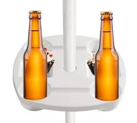 Tavolo Da Ombrello Della Spiaggia - Tavolo Ombrello Regolabile Con Buco | Accessorio Per Spiaggia All'aperto | Vassoio Portatile Con Slot Da Bevande Per Giardino Del Patio In Piscina | Il Viaggio In C