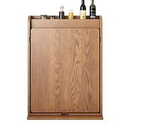 Tavolo da parete, in legno massello, estensibile, pieghevole, con ripiano portaoggetti, salvaspazio, multifunzione, rettangolare, per soggiorno e cucina