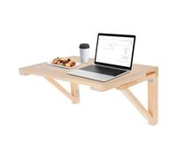 Tavolo da parete in legno, pieghevole, grande, da parete, in legno, da bar, pieghevole, salvaspazio, da parete, per computer, da lavoro, 60 x 40 x 24 cm