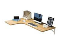 Tavolo da parete pieghevole a forma di L, versatile scrivania da pranzo e studio, con doppio supporto, design salvaspazio, compatto, 80 x 70 x 50 cm, per casa, ufficio e piccoli spazi