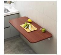 Tavolo Da Parete Pieghevole In Legno, Scaffale A Muro Richiudibile Salvaspazio Versatile Scrivania Porta Pc, Tavolino Da Pranzo Soggiorno Salotto Bagno Cucina(Teak color,80 * 40cm)