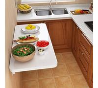 Tavolo da parete pieghevole - Scrivania salvaspazio in legno per casa, ufficio e cucina, tavolo da pranzo galleggiante compatto per computer workstation design invisibile per piccoli spazi