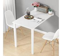 Tavolo da Parete Richiudibile,Tavolo Pieghevole con Ribalta A Parete, Tavolo Pieghevole Bianco,Facile da Piegare Senza Occupare Spazio, Adatto for Soggiorno,Sala da Pranzo,Banco(Size:100*50cm/39*20in)
