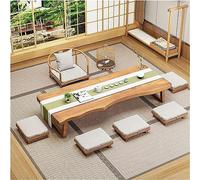 Tavolo da pavimento giapponese in legno massello, scrivania rettangolare per tatami per sala da pranzo e pratiche spirituali, 120 x 60 x 35 cm, tavolo da caffè in stile tradizionale