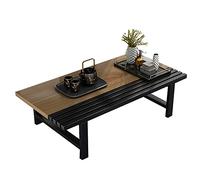 Tavolo da pavimento giapponese, tavolino da salotto in legno, tavolo da pranzo basso rustico Kotatsu per sedersi sul pavimento, stile
