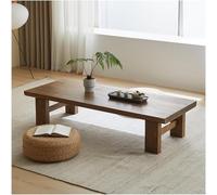 Tavolo da pavimento giapponese, tavolo da tè vintage tavolo basso, tavolo tatami stile rettangolare, o seduto sul pavimento mobili d'accento(Brown,140x60x38cm/55.1x23.6x15in)