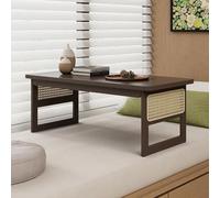 Tavolo da pavimento pieghevole giapponese, tavolino da caffè in rattan, tavolo da altare per meditazione, mobili per soggiorno e sala da pranzo, tavolo da tè, decorazione per la casa (B, 80 x 48 x 25