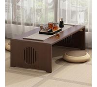 Tavolo da pavimento pieghevole, tavolino basso portatile per tatami, tavolino da tè minimalista in legno, nessun montaggio necessario, tavolo da pranzo pieghevole in stile giapponese per sedersi sul