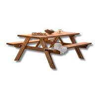 Tavolo da Pic Nic in Legno per Giardino Tavolino con Panche Incluse