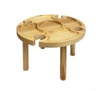 Tavolo da picnic pieghevole in legno portatile, tavolo da picnic, tavolo da vino per giardino, viaggi, campeggio, picnic, spiaggia (24 x 15 cm)