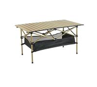 Tavolo da picnic pieghevole portatile in alluminio con altezza regolabile tavolo da campeggio per balcone include borsa per il trasporto e rete portaoggetti design compatto 50 x 50 x 50 cm