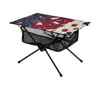 Tavolo da picnic pieghevole rosso Merry Christmas Party rettangolare esterno portellone essenziale per campeggio escursionismo picnic all'aperto