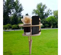 Tavolo da picnic pieghevole Scaffale in vetro Mobili da giardino Portabottiglie