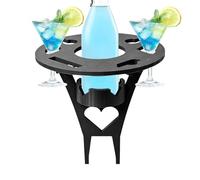 Tavolo da picnic pieghevole vassoio compatto aperitivo vino con | Tavolo da vino portatile per spiaggia Prato giardino cortile casa balcone patio barbecue pesca picnic parco