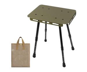 Tavolo da picnic - Tavolo da campeggio in lega di alluminio | Penna pieghevole portatile | Indossa sgabello compatto resistente con base a gamba più ampia | Tavoli da pranzo all'aperto | Workstation