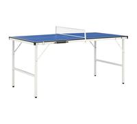 Tavolo da ping pong compatto per interni, tavolo da ping pong pieghevole con rete, blu, 152 x 76 x 66 cm, ideale per il tempo libero e la sala hobby