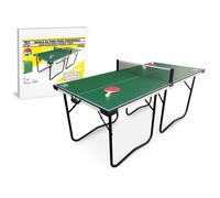 Teorema Giocattoli 67360 - Tavolo da Ping Pong Pieghevole con 2 Racchette, 2 Palline e 1 Rete con Supporti, Dimensioni: 182x86,5x75cm, per Spazi Interni ed Esterni, verde, unisex