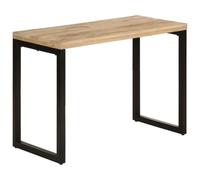 Tavolo da pranzo 110 x 50 x 76 cm legno massello mango, robusto tavolo da cucina con robusto telaio in acciaio, versatile tavolo da pranzo per cucina e sala da pranzo, tavolo durevole per la vostra
