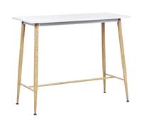 Tavolo da Pranzo 90 x 50 cm Piano Bianco e Gambe in Legno Chaves
