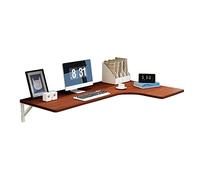 Tavolo da pranzo a forma di L con foglie a goccia, piccola scrivania in legno per angolo casa, ufficio, colore teak, 60 x 40 x 25 cm