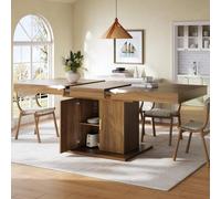 Tavolo da pranzo allungabile con vano portaoggetti integrato, 140-180 cm