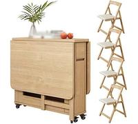 Tavolo da pranzo allungabile in legno per 4 mobili da cucina pieghevole set con sedie design salvaspazio per sala da pranzo arredamento moderno per la casa facile da montare