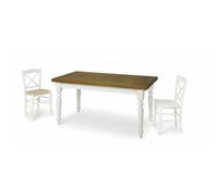 TAVOLO DA PRANZO ALLUNGABILE RETTANGOLARE ROVERE ARTE POVERA CLASSICO TORNITO