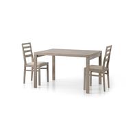 TAVOLO DA PRANZO ALLUNGABILE RETTANGOLARE TORTORA MODERNO DESIGN CUCINA