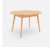 Tavolo da pranzo allungabile, rovere e impiallacciato, da 4 a 10 coperti, BIFACE Beige 10 persone