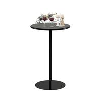 Tavolo da pranzo alto per pub, tavolo da bar rotondo con base in metallo, tavolo salvaspazio per cocktail e bistrot, per 2-3 persone, uso interno ed esterno
