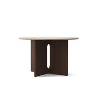 Tavolo da Pranzo Androgyne Ø120 cm Rovere Tinto scuro/Kunis Breccia Sabbia