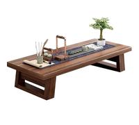 Tavolo da pranzo basso giapponese zen, tavolino da caffè in legno massello per soggiorno, 60 x 40 x 30 cm, perfetto per sedie a pavimento e arredamento minimalista per la casa.